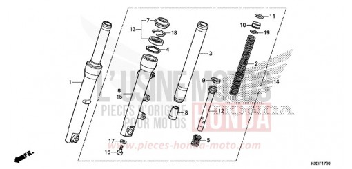 FOURCHETTE AVANT SH150ADG de 2016